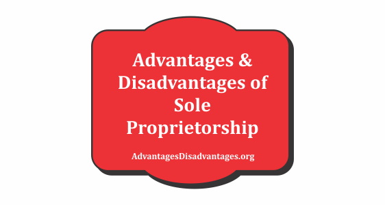 Advantages and Disadvantage of Sole Proprietorship